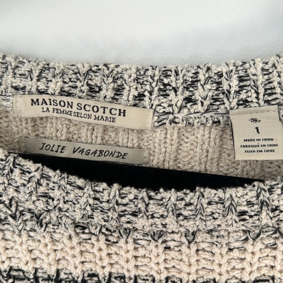 Black and white striped cozy Scotch & Soda sweater - Picture 2 of 7